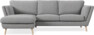 Madison Lux - 2-sits soffa med schäslong vänster - Grå