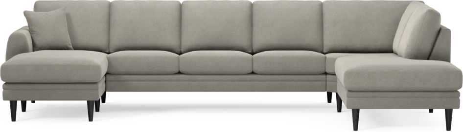 Eden - 3-sits soffa med schäslong vänster och divan höger - Grå