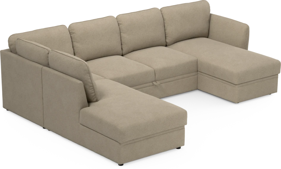 Öland - Bäddsoffa med divan vänster och schäslong höger - Beige