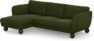 Madison Lux - 2-sits soffa med schäslong vänster - Grön