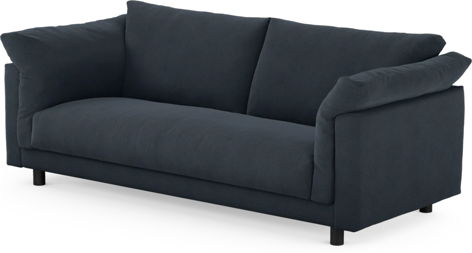 Cherrie - 2,5-sits soffa, hel dyna, fast klädsel - Blå