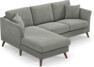 Eden - 2-sits soffa med schäslong - Grå