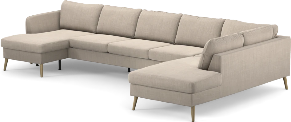 County - 4-sits soffa med schäslong vänster och divan höger - Beige
