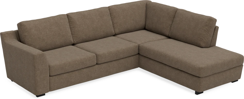 Friday - 2,5-sits soffa med divan höger - Brun