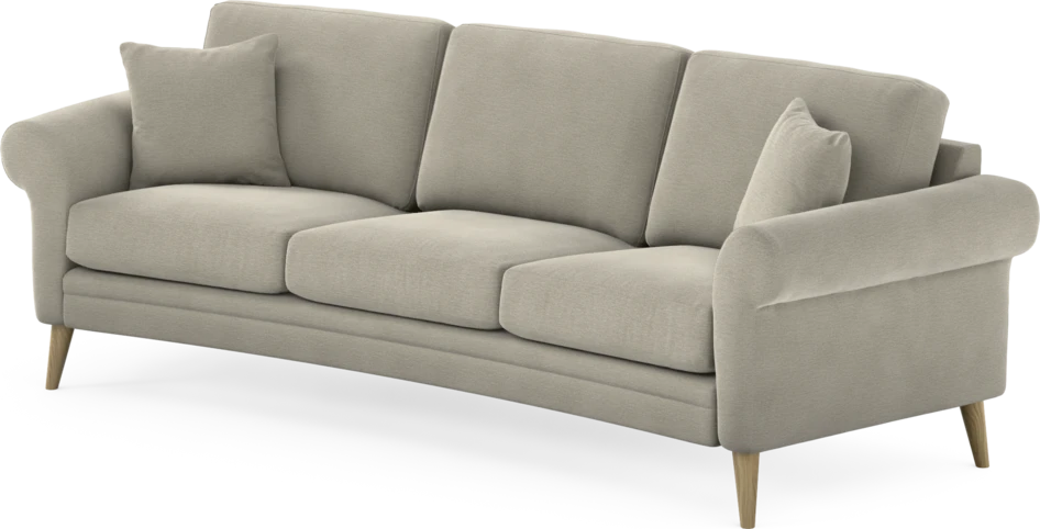 Eden - 3-sits soffa svängd - Brun