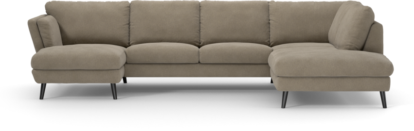 Madison Lux - 2-sits soffa med schäslong vänster och divan höger - Beige
