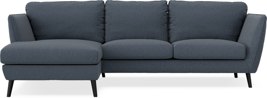 Madison Lux - 2-sits soffa med schäslong vänster - Blå