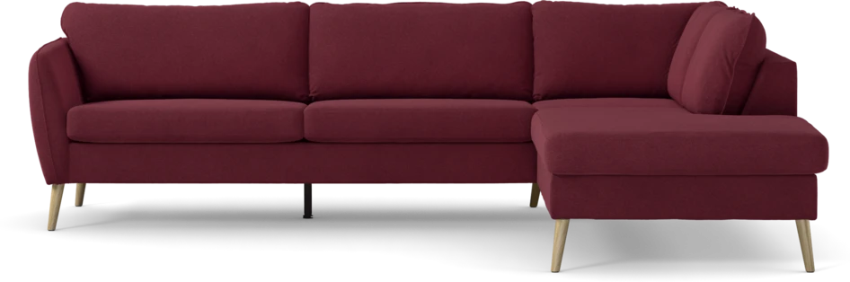 County - 2,5-sits soffa med divan höger - Röd