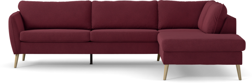 County - 2,5-sits soffa med divan höger - Röd