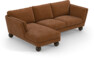 Madison Lux - 2-sits soffa med schäslong vänster - Orange