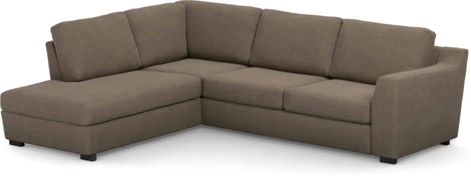 Friday - 2,5-sits soffa med divan vänster - Brun