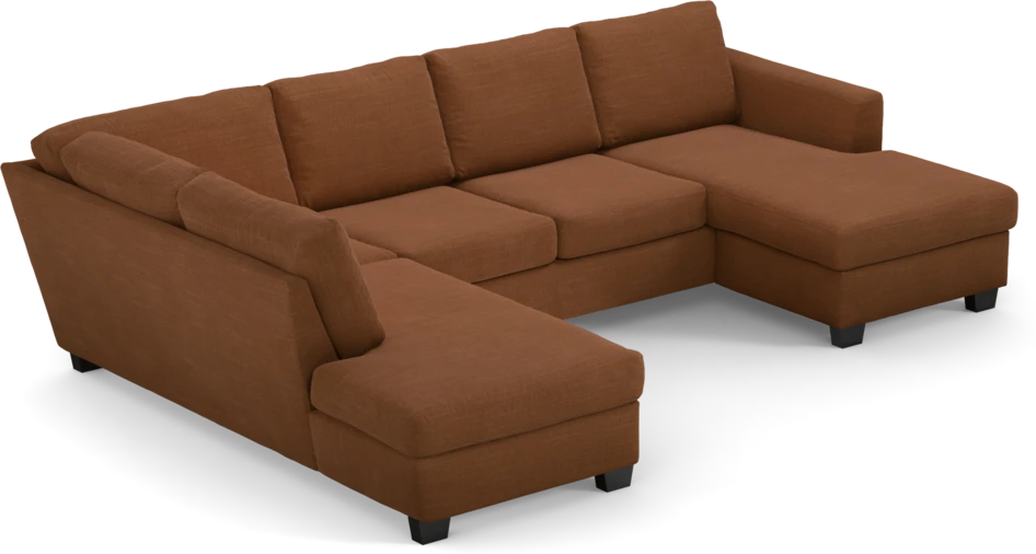 Friday - 3-sits soffa med divan vänster och schäslong höger - Orange