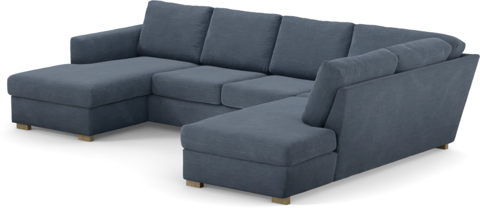 Friday - 3-sits soffa med schäslong vänster och divan höger - Blå