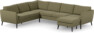 County - Hörnsoffa, 2+3-sits med schäslong höger - Grön