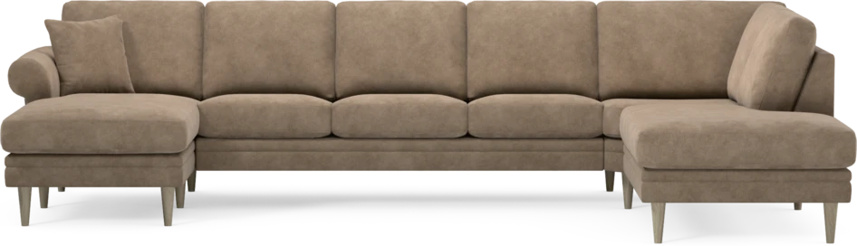 Eden - 3-sits soffa med schäslong vänster och divan höger - Beige