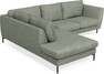 Madison - 2-sits soffa med divan vänster - Turkos