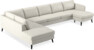 County - 4-sits soffa med divan vänster och schäslong höger - Vit