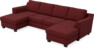 Friday - 2-sits soffa med två schäslonger - Rosa