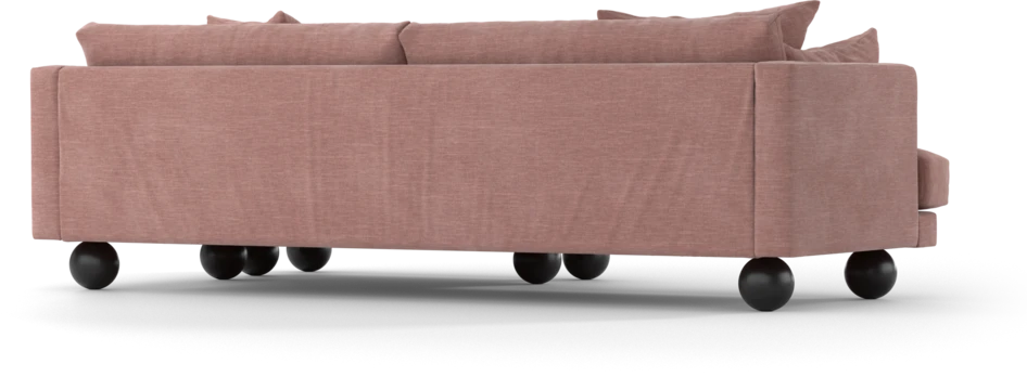 Harper - 4-sits med schäslong XL höger - Rosa