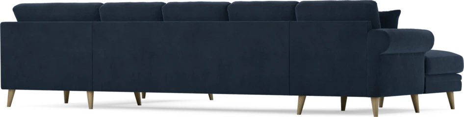 Eden - 3-sits soffa med schäslong vänster och divan höger - Blå