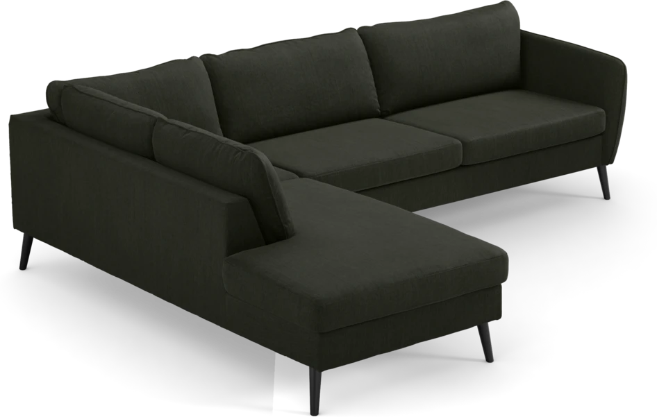 County - 2,5-sits soffa med divan vänster - Grön