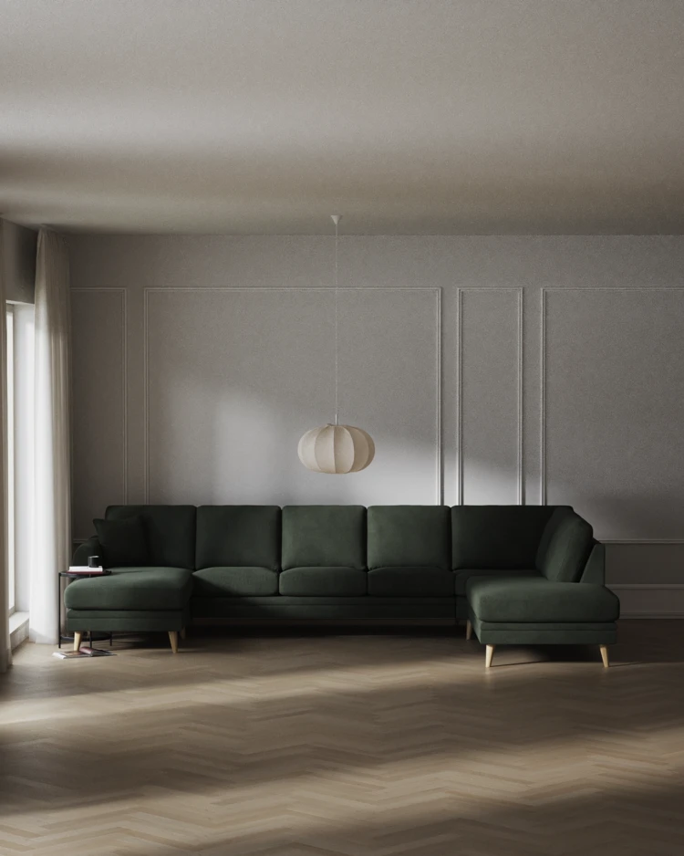 Eden - 3-sits soffa med schäslong vänster och divan höger - inspiration