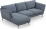 Madison Lux - 2-sits soffa med schäslong vänster - Blå
