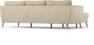 County - 3-sits soffa med flyttbar schäslong - Beige