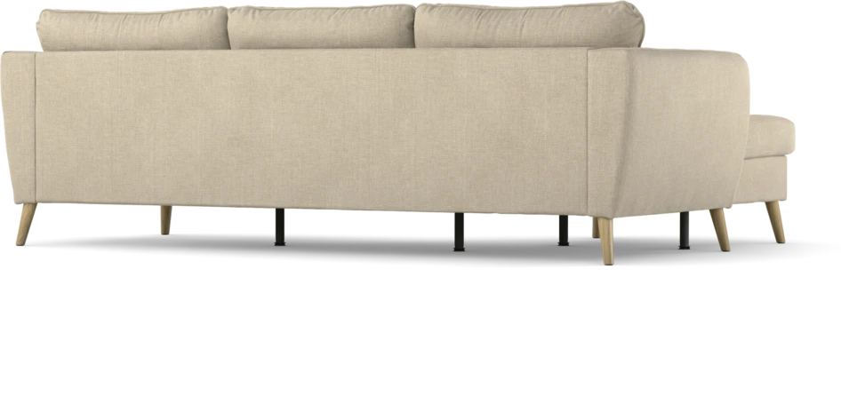 County - 3-sits soffa med flyttbar schäslong - Beige