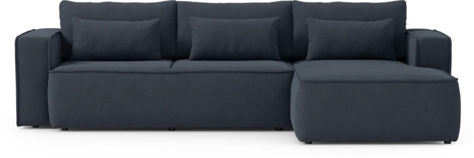 Ide - Bäddsoffa 3-sits med schäslong höger - Blå