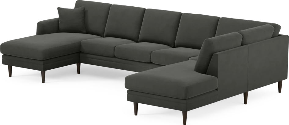 Eden - 3-sits soffa med schäslong vänster och divan höger - Grå