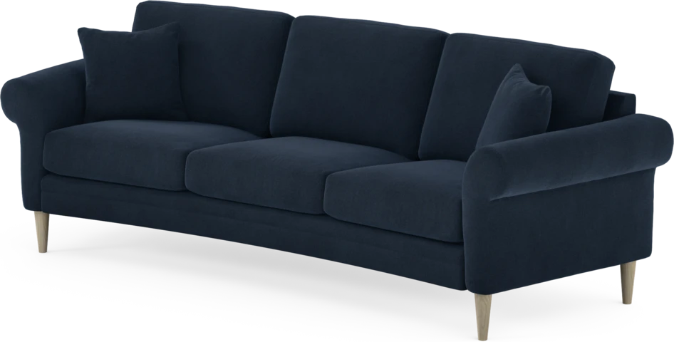 Eden - 3-sits soffa svängd - Blå
