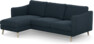 Madison Lux - 2-sits soffa med schäslong vänster - Blå