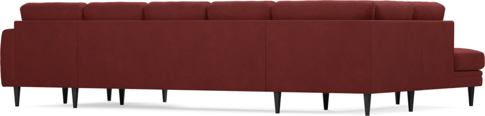 Eden - 3-sits soffa med divan vänster och schäslong höger - Röd