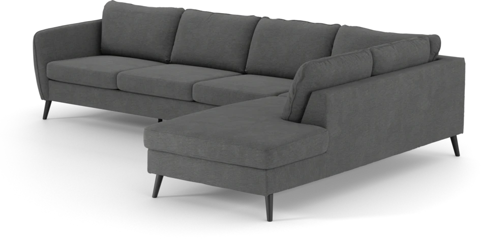 County - 3-sits soffa med divan höger - Grå