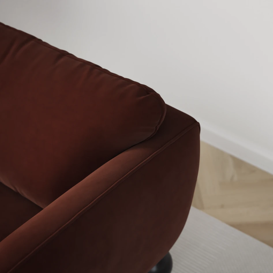 Madison Lux - Hörnsoffa 2+3-sits, hörn 2 - Orange