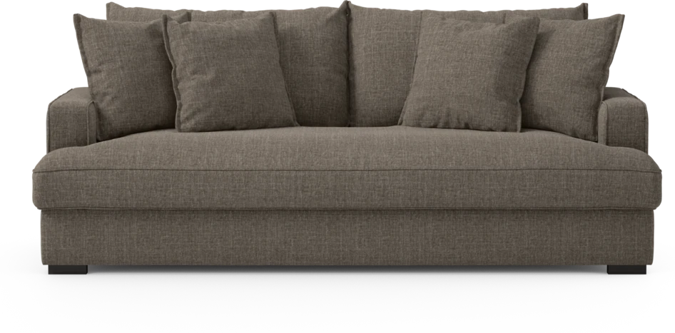 Mila - 3-sits soffa, hel dyna - Brun