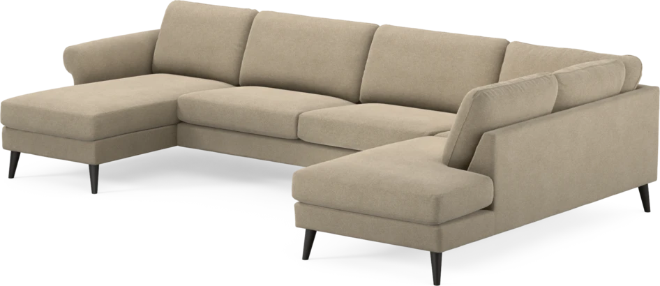 Bridge - 3-sits soffa med schäslong vänster och divan höger - Beige