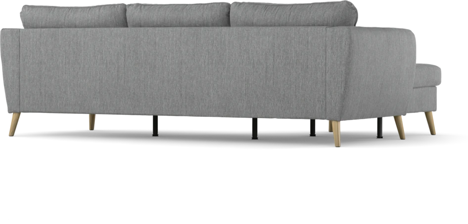 County - 3-sits soffa med flyttbar schäslong - Grå