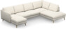 Madison Lux - 2-sits soffa med schäslong vänster och divan höger - Vit