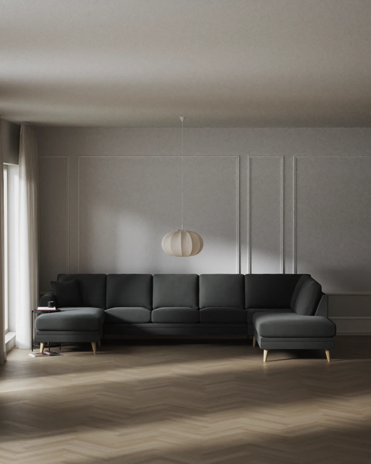 Eden - 3-sits soffa med schäslong vänster och divan höger - inspiration