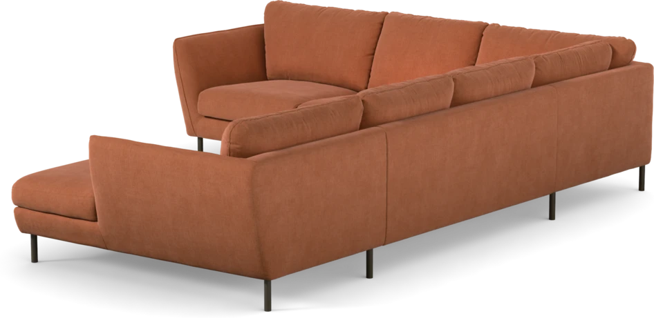 Madison Lux - Hörnsoffa med schäslong höger - Orange