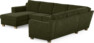 Friday - Hörnsoffa, 3+2-sits med schäslong vänster - Grön