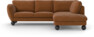Madison - 2-sits soffa med divan höger - Orange