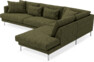 Harper - 3-sits soffa med divan höger - Grön