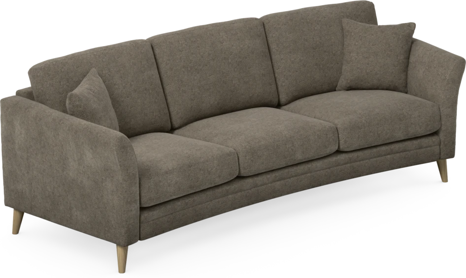 Eden - 3-sits soffa svängd - Brun