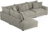 Rossi - 3-sits soffa med divan vänster - Grå