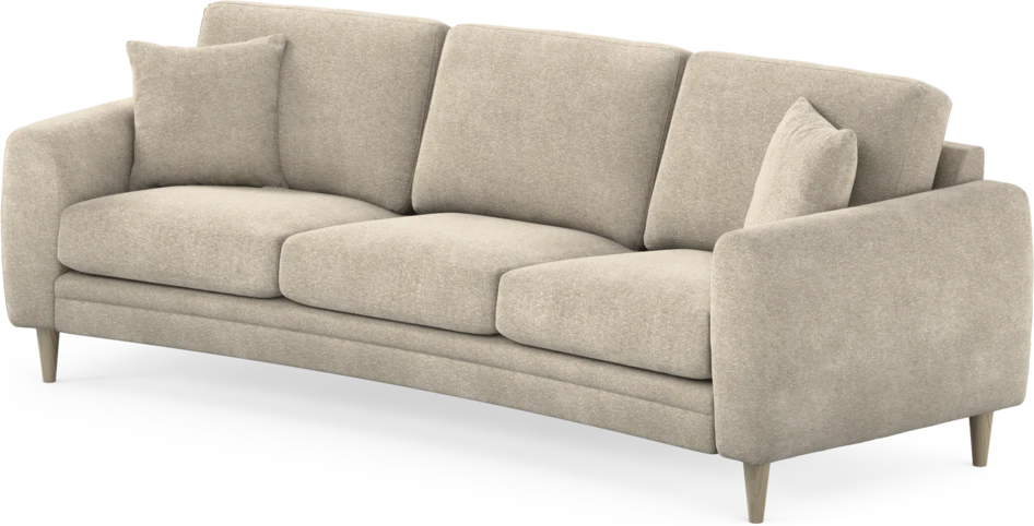 Eden - 3-sits soffa svängd - Beige