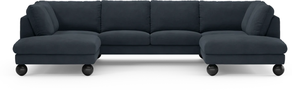 Madison Lux - 2-sits soffa med divan vänster och höger - Orange