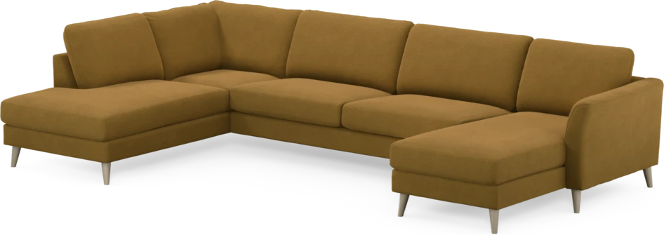 Bridge - 3-sits soffa med divan vänster och schäslong höger - Gul
